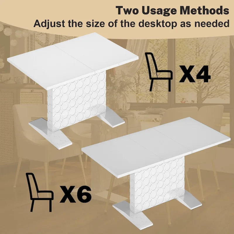 Table à manger ronde à pied central, 36x36 pouces (plusieurs options de finition)
