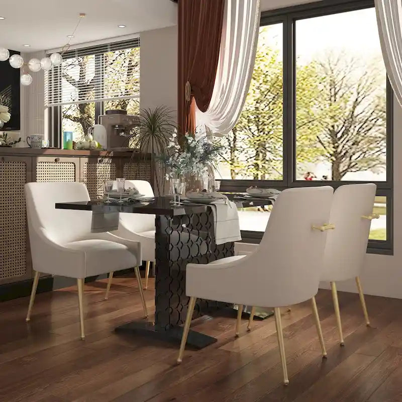Table à manger ronde à pied central, 36x36 pouces (plusieurs options de finition)