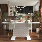 Table à manger ronde à pied central, 36x36 pouces (plusieurs options de finition)