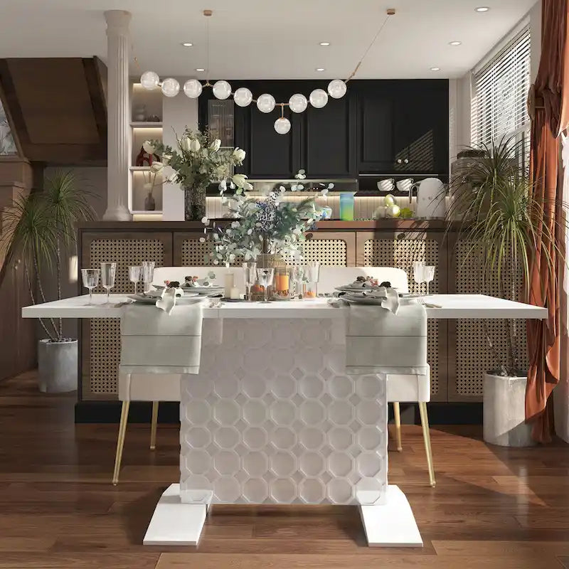 Table à manger ronde à pied central, 36x36 pouces (plusieurs options de finition)