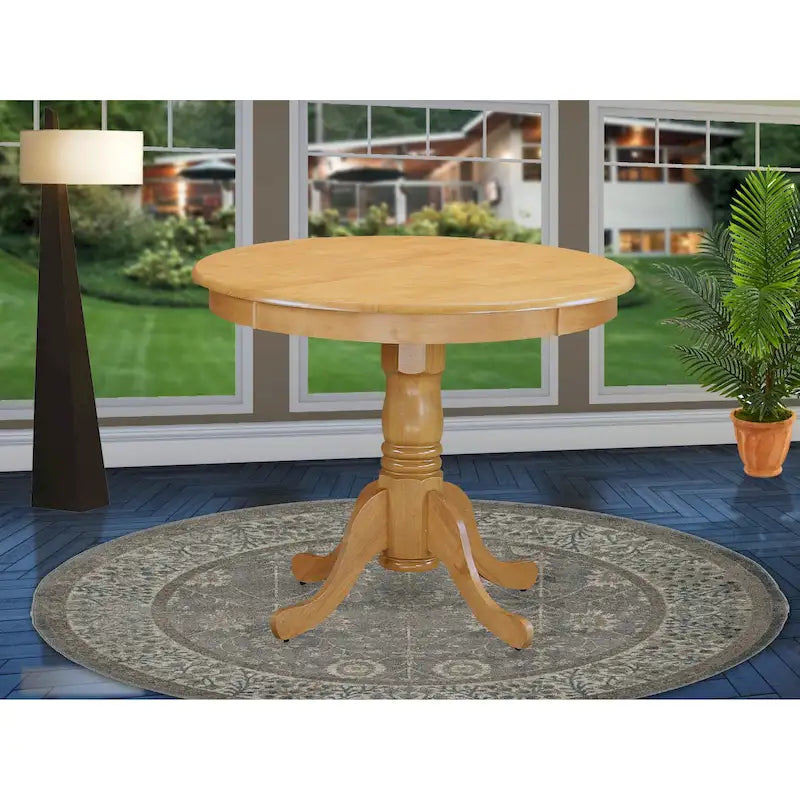Table de salle à manger ronde sur pied, 36x36 pouces (finitions disponibles)