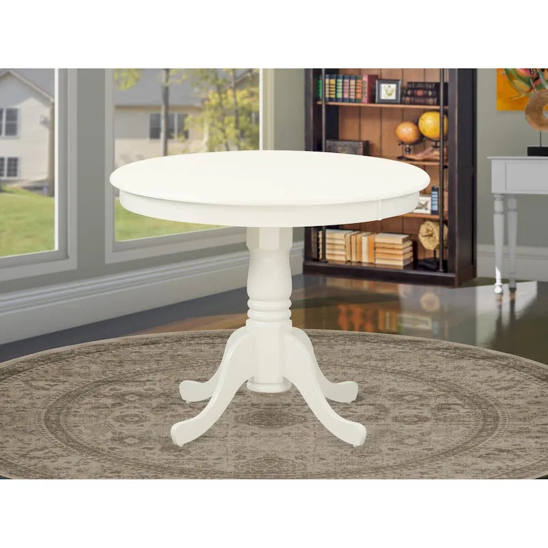 Table de salle à manger ronde sur pied, 36x36 pouces (finitions disponibles)