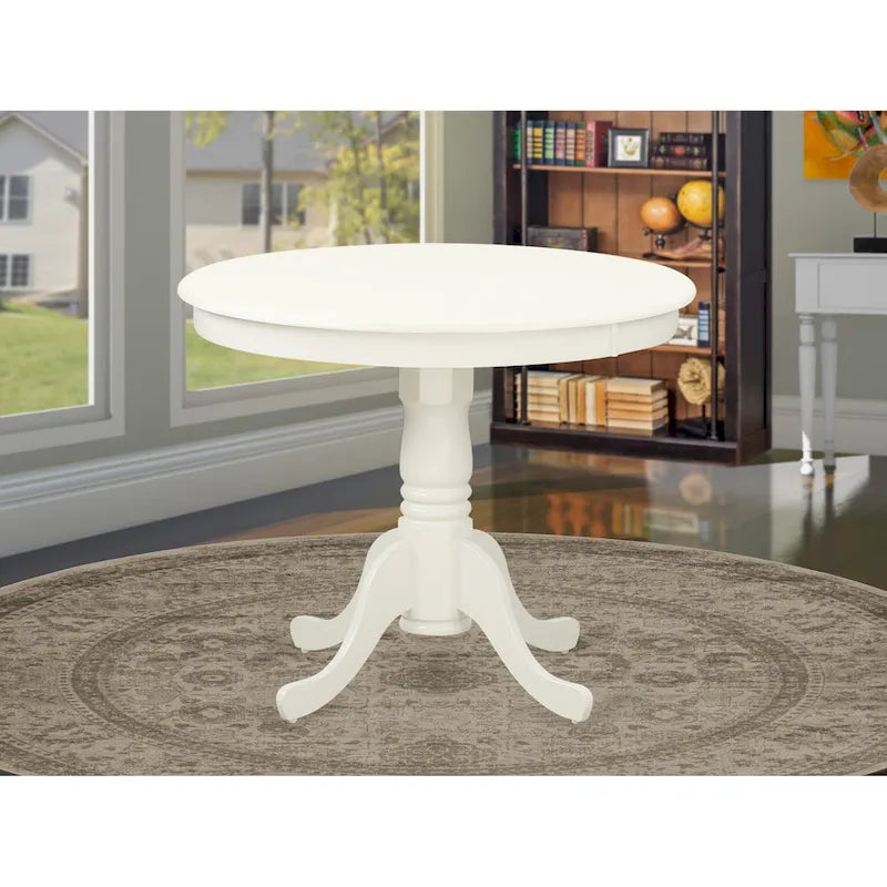Table de salle à manger ronde sur pied, 36x36 pouces (finitions disponibles)