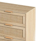 Armoire de rangement en rotin à 6 tiroirs