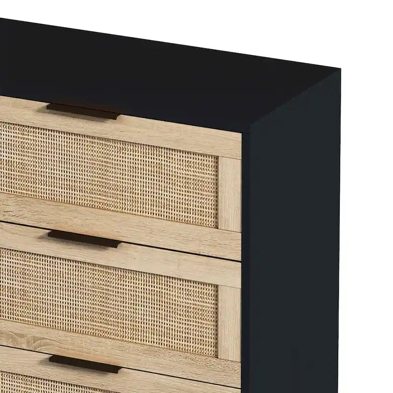 Armoire de rangement en rotin à 6 tiroirs