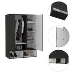 Rose Double Armoire avec tringle à vêtements