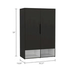 Rose Double Armoire avec tringle à vêtements
