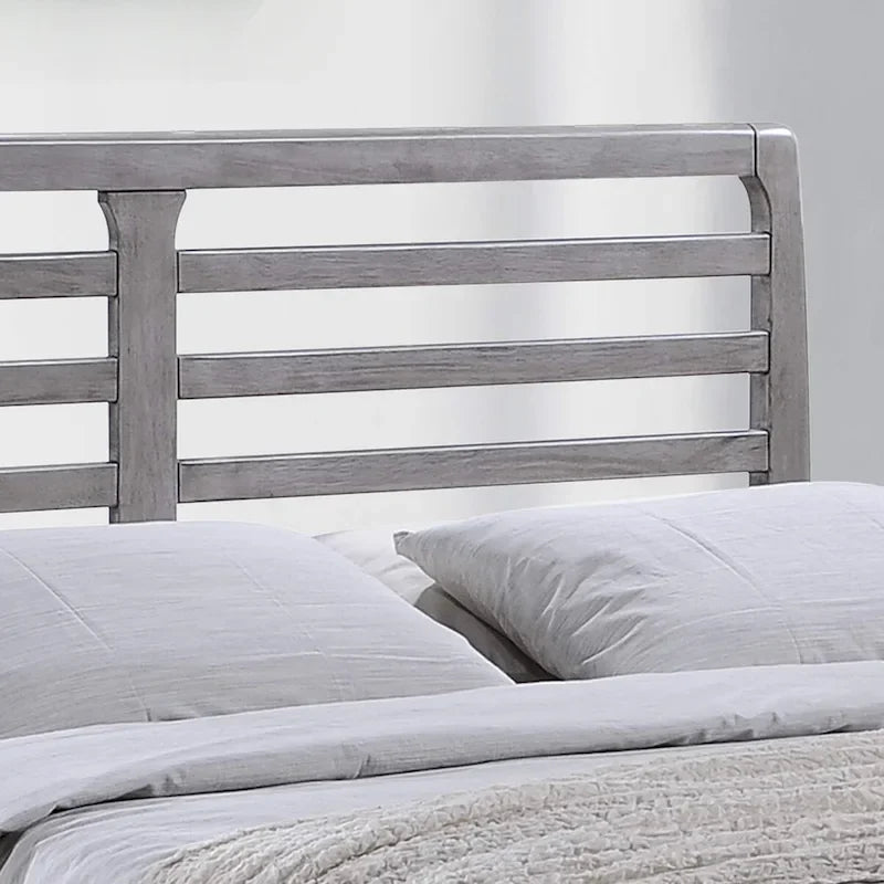 Lit plateforme Queen en bois de style transitionnel