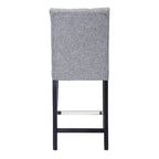 Tabouret de comptoir capitonné de 24 pouces avec pieds à finition noire