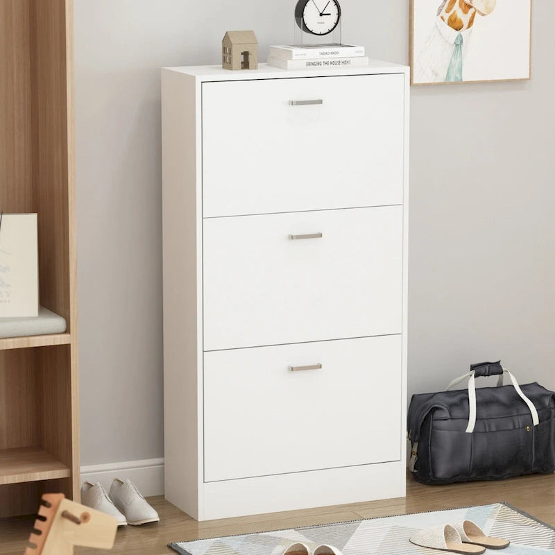Meuble à chaussures de 23,6 W avec 3 tiroirs dépliables