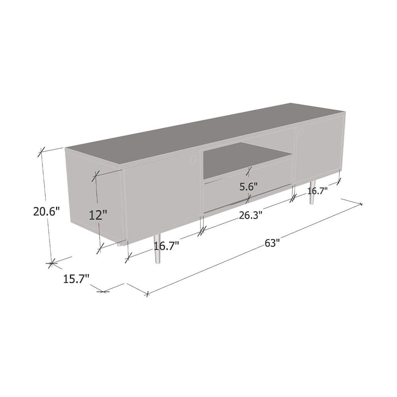 Meuble TV de 160 cm avec rangement