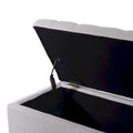 Banc de rangement capitonné en tissu 42 po