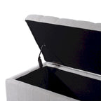 Banc de rangement capitonné en tissu 42 po