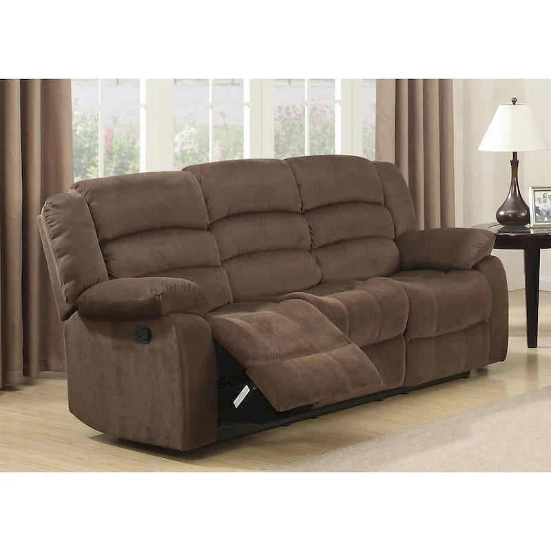 Ensemble de salon inclinable contemporain marron 2 pièces
