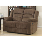 Ensemble de salon inclinable contemporain marron 2 pièces