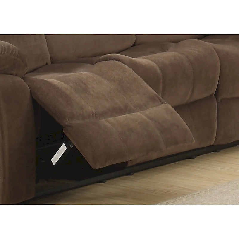Ensemble de salon inclinable contemporain marron 2 pièces