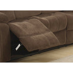 Ensemble de salon inclinable contemporain marron 2 pièces