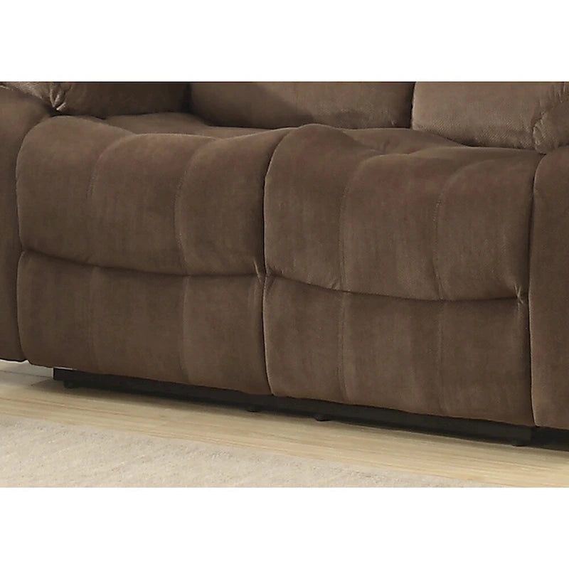 Ensemble de salon inclinable contemporain marron 2 pièces
