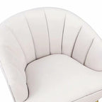 Fauteuil d'appoint en velours avec dossier capitonné