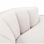 Fauteuil d'appoint en velours avec dossier capitonné