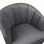 Fauteuil d'appoint en velours avec dossier capitonné