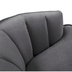 Fauteuil d'appoint en velours avec dossier capitonné
