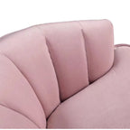 Fauteuil d'appoint en velours avec dossier capitonné