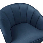 Fauteuil d'appoint en velours avec dossier capitonné