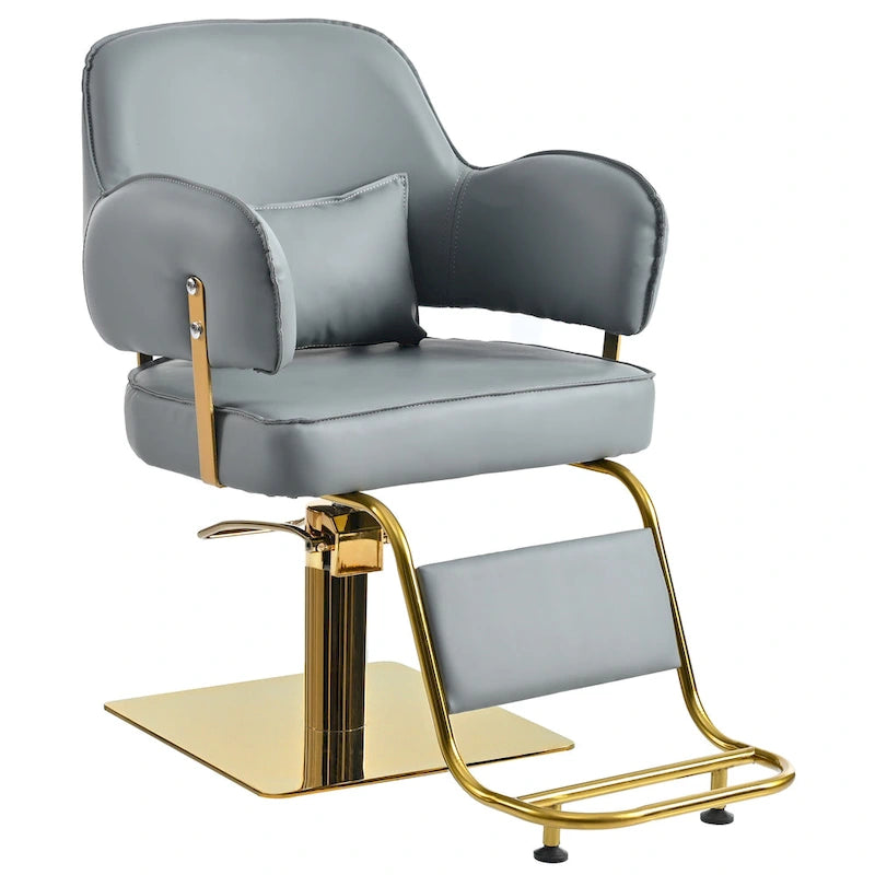 Fauteuil de barbier pivotant avec pompe hydraulique et hauteur réglable