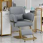 Fauteuil de barbier pivotant avec pompe hydraulique et hauteur réglable