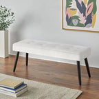 Banc d'appoint rembourré de style Mid-Century