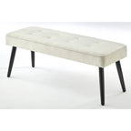 Banc d'appoint rembourré de style Mid-Century