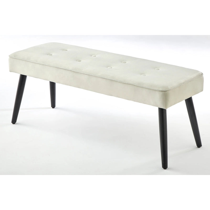 Banc d'appoint rembourré de style Mid-Century