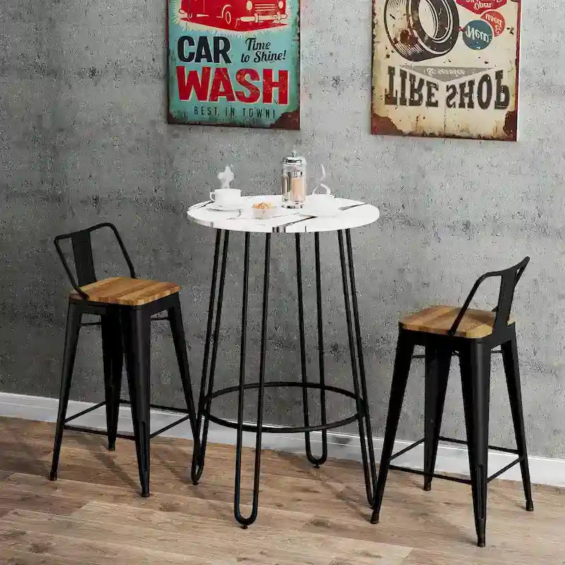 Table de bistrot ronde hauteur bar
