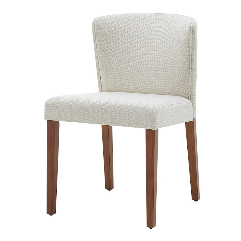 Chaises de salle à manger en tissu à dossier bas, lot de 2