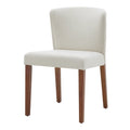 Chaises de salle à manger en tissu à dossier bas, lot de 2
