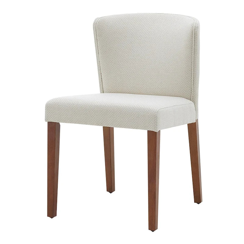 Chaises de salle à manger en tissu à dossier bas, lot de 2
