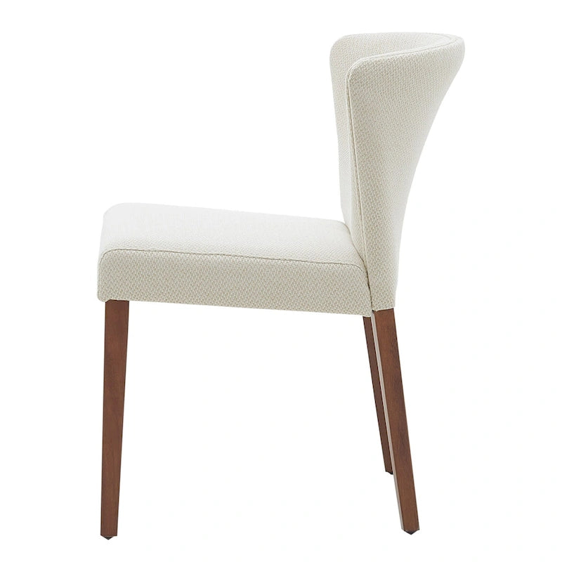 Chaises de salle à manger en tissu à dossier bas, lot de 2