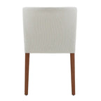 Chaises de salle à manger en tissu à dossier bas, lot de 2