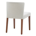 Chaises de salle à manger en tissu à dossier bas, lot de 2