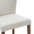 Chaises de salle à manger en tissu à dossier bas, lot de 2