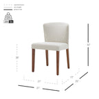 Chaises de salle à manger en tissu à dossier bas, lot de 2