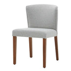 Chaises de salle à manger en tissu à dossier bas, lot de 2