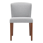 Chaises de salle à manger en tissu à dossier bas, lot de 2