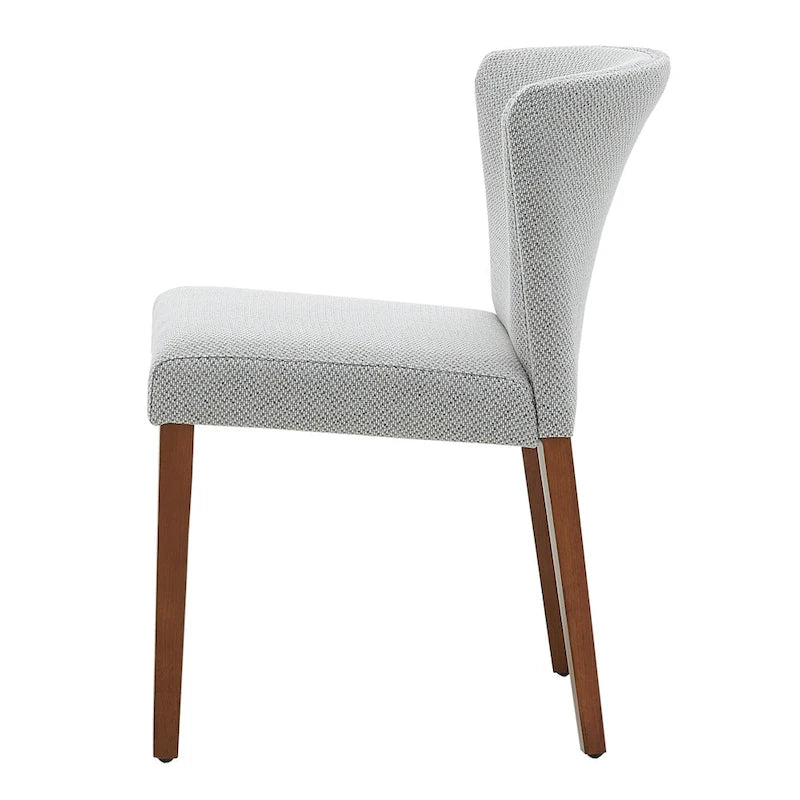 Chaises de salle à manger en tissu à dossier bas, lot de 2