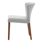 Chaises de salle à manger en tissu à dossier bas, lot de 2