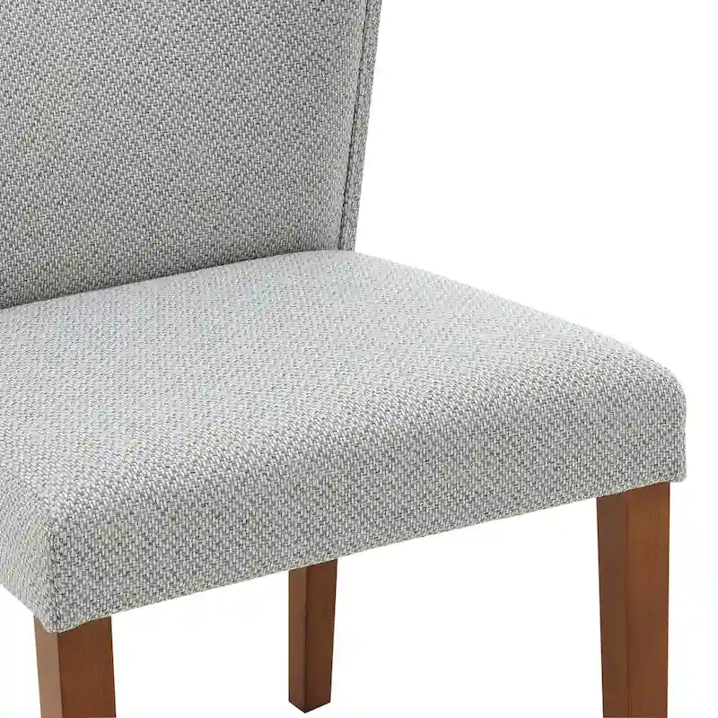 Chaises de salle à manger en tissu à dossier bas, lot de 2