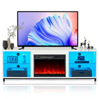 68 Inch Modern Fireplace TV Stand with Electric Fireplace