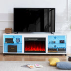 Meuble TV de 68 pouces avec insert de cheminée électrique