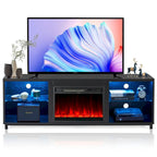 Meuble TV de 68 pouces avec insert de cheminée électrique